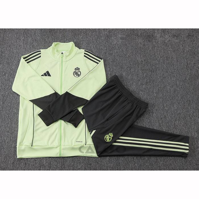 Tuta da Track di Giacca Real Madrid Bambino 2025-2026 Verde Nero